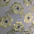 Gold Floral Chenille Jacquard Fabric for Dress